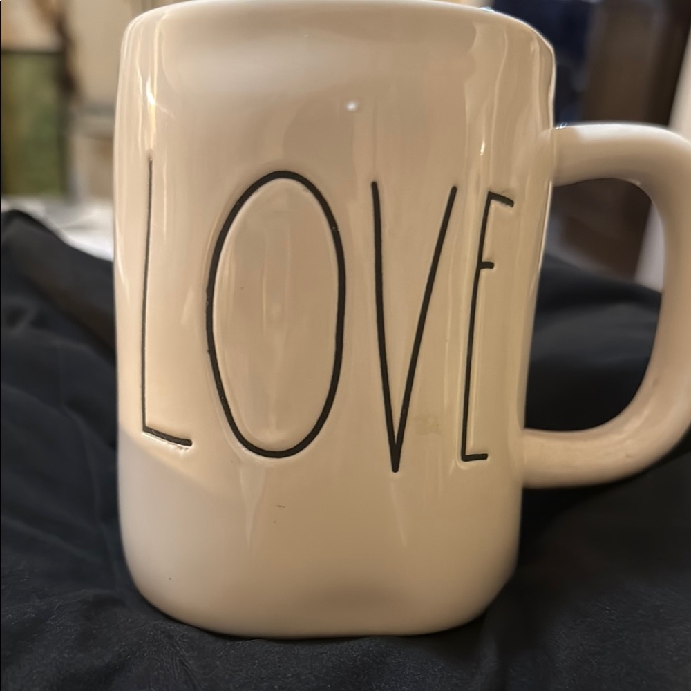 Rae Dunn Ceramic Love Mug - Cream